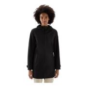 Woolrich Lättvikts Stretch Polyester Parka Black, Dam