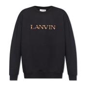 Lanvin Sweatshirt med logotyp Black, Herr
