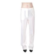 Semicouture Wide Trousers White, Dam