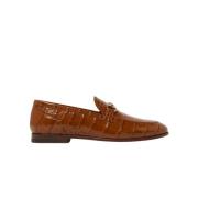 Scarosso Brun Croco Loafer med Horsebit Brown, Herr