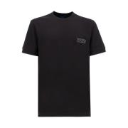 Kiton Bomull Crew Neck T-shirt Black, Herr