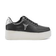 Windsor Smith Svarta Läder Damsneakers med Logotyp - Storlek 39 Black,...