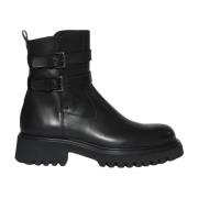 Guglielmo Rotta Svarta Läder Ankelboots Black, Dam