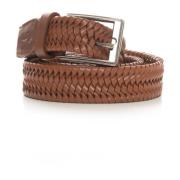 Harmont & Blaine Plaited belt Brown, Herr