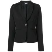 Liu Jo Kort Stretch Blazer, Klassisk Modell Black, Dam