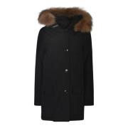 Woolrich Svarta Kappor för Män Black, Dam