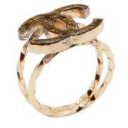 Chanel Vintage Designer Ring - Elegant och Högkvalitativ Yellow, Dam