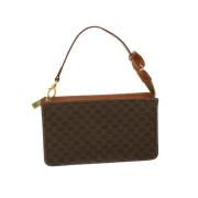 Celine Vintage Begagnad Brun Canvas Celine Axelväska Brown, Dam