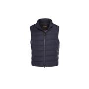 Moorer Gilet i ull och kaschmirflanell med gåsdun Blue, Herr