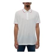 Kiton Kortärmad Polo med Kontrastdetaljer White, Herr