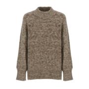 Maison Margiela Brun Alpacka Blandning Turtleneck Sweater Brown, Dam