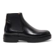 Santoni Elegant Läder Chelsea Boot Black, Dam