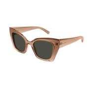 Saint Laurent Stiliga solglasögon för moderna kvinnor Brown, Dam