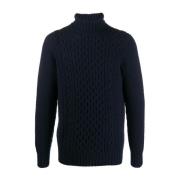 Drumohr Turtle-Neck Sweater Blue, Herr