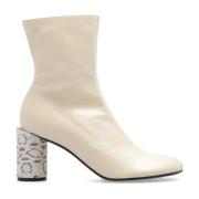 Lanvin ‘Sequence’ högklackade ankelboots Beige, Dam