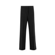 Le Tricot Perugia Straight Trousers Black, Dam