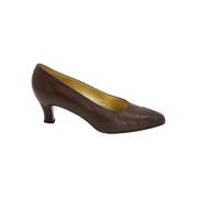 Bottega Veneta Vintage Bruna Läder Kitten Heels Brown, Dam