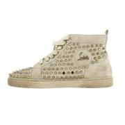 Christian Louboutin Pre-owned Pre-owned Tyg sneakers Beige, Dam