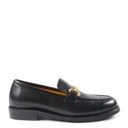 Mara Bini Svarta Läderloafers med Guldspänne Black, Dam