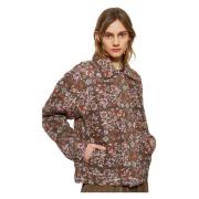 Antik Batik Flora quiltad tryckjacka Brown, Dam