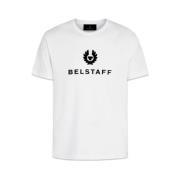 Belstaff Phoenix Logo Bomull T-Shirt White, Herr