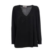 Ermanno Scervino V-neck Knitwear Black, Dam