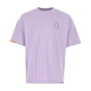 Marcelo Burlon Lila Bomullsöversize T-shirt Purple, Herr