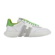 Hogan Gröna platta skor med Hogan-3R stil White, Herr