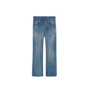 Saint Laurent Raka Jeans Uppgradering, Françoise Flared Cut Blue, Dam