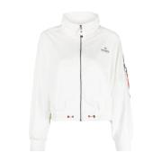 Parajumpers Snygg Logo-Print Lätt Jacka White, Dam