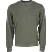 Drumohr Round-neck Knitwear Green, Herr