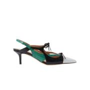 Scarosso Croco-Printed Slingback Klackmules Multicolor, Dam