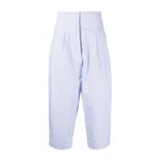 Jejia Cropped Trousers Blue, Dam