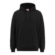 Kappa Herr French Terry-hoodie med Jacquard Banda Black, Herr