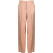 Krizia Straight Trousers Pink, Dam