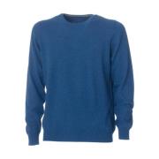 Gran Sasso Slim Fit Ull Cashmere Tröja Blue, Herr