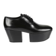 Prada Läder Platform Loafers Black, Dam