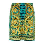 Versace Silk Bermuda Shorts Multicolor, Herr