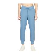 Y-3 Logo Print Joggingbyxor Blue, Herr