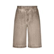 Dolce & Gabbana Logo Tag Bomullsshorts Gray, Herr