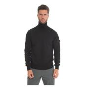 Peuterey Slim Fit Turtlenecktröja med Arm Logo Black, Herr