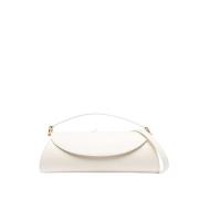 Jil Sander Cannolo Liten Läderhandväska White, Dam