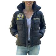 Aeronautica Militare Kort jacka med broderade lappar Black, Dam