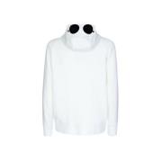 C.P. Company Diagonal Raised Fleece Goggle Huvtröja White, Herr