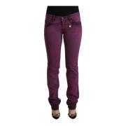 Costume National Lila Slim Fit Denim Jeans Purple, Dam
