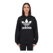 Adidas Originals Svart huvtröja med känguruficka Black, Dam