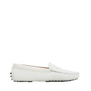 Tod's Vit Gommino Moccasin White, Dam