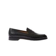 Scarosso Handgjorda loafers med krokodiltryck Black, Herr