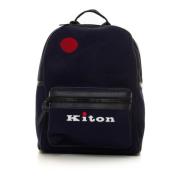 Kiton Canvas ryggsäck Blue, Herr