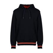 PS By Paul Smith Organisk Bomullshoodie med PS Smile Logo Black, Herr